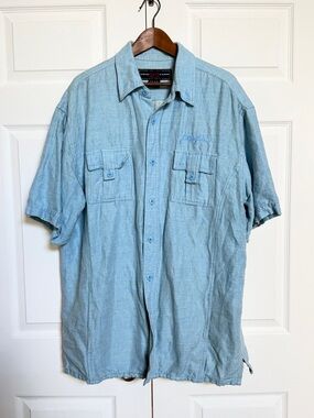 Phat Farm Men’s XL Blue Denim Button Shirt
